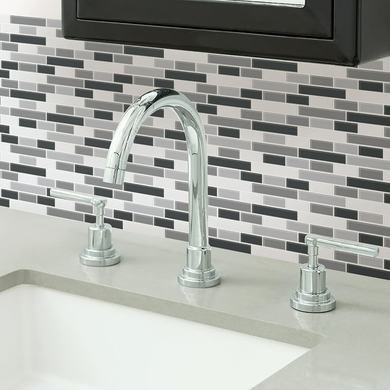 InHome Smoked Glass 10 in. x 10 in. Peel and Stick Resin Backsplash Tiles (4-Pack) InHome Smoked Glass 10 in. x 10 in. Peel and Stick Resin Backsplash Tiles (4-Pack)