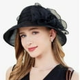 thumbnail image 6 of Tea Party Hat Easter Womens Summer Dress Hat Wide Leaf Flower Bridal Shower Hat Sun Hats Beach Hat, 6 of 7