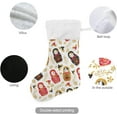 thumbnail image 3 of Russian Nesting Doll Christmas Stocking 18 in Hanging Stocking with White Cuff, X-mas Stocking for Family Holiday Party Decorations, 3 Pack, 3 of 6