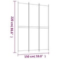 thumbnail image 4 of vidaXL 3-Panel Room Divider Anthracite 150x220 cm Fabric, 4 of 5