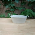 thumbnail image 6 of Oval Metal Planter Container With Handles Bucket Suitable For Succulents Indoor Outdoor Garden Wedding Party Decoration, 6 of 8