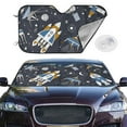 thumbnail image 3 of Lsque Space Cars Car Windshield Sun Shade | Accordion Folding Style Auto Shade for Car Truck SUV Van | Blocks UV Rays Sun Visor Protector | Small, 3 of 7