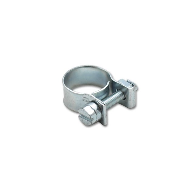 Vibrant Performance Hose Clamp 12237 Fabrication Components; 14 Millimeter to 16 Millimeter Clamping Range; Mini Fuel Injector Style; Zinc Plated Mild Steel; Set of 10