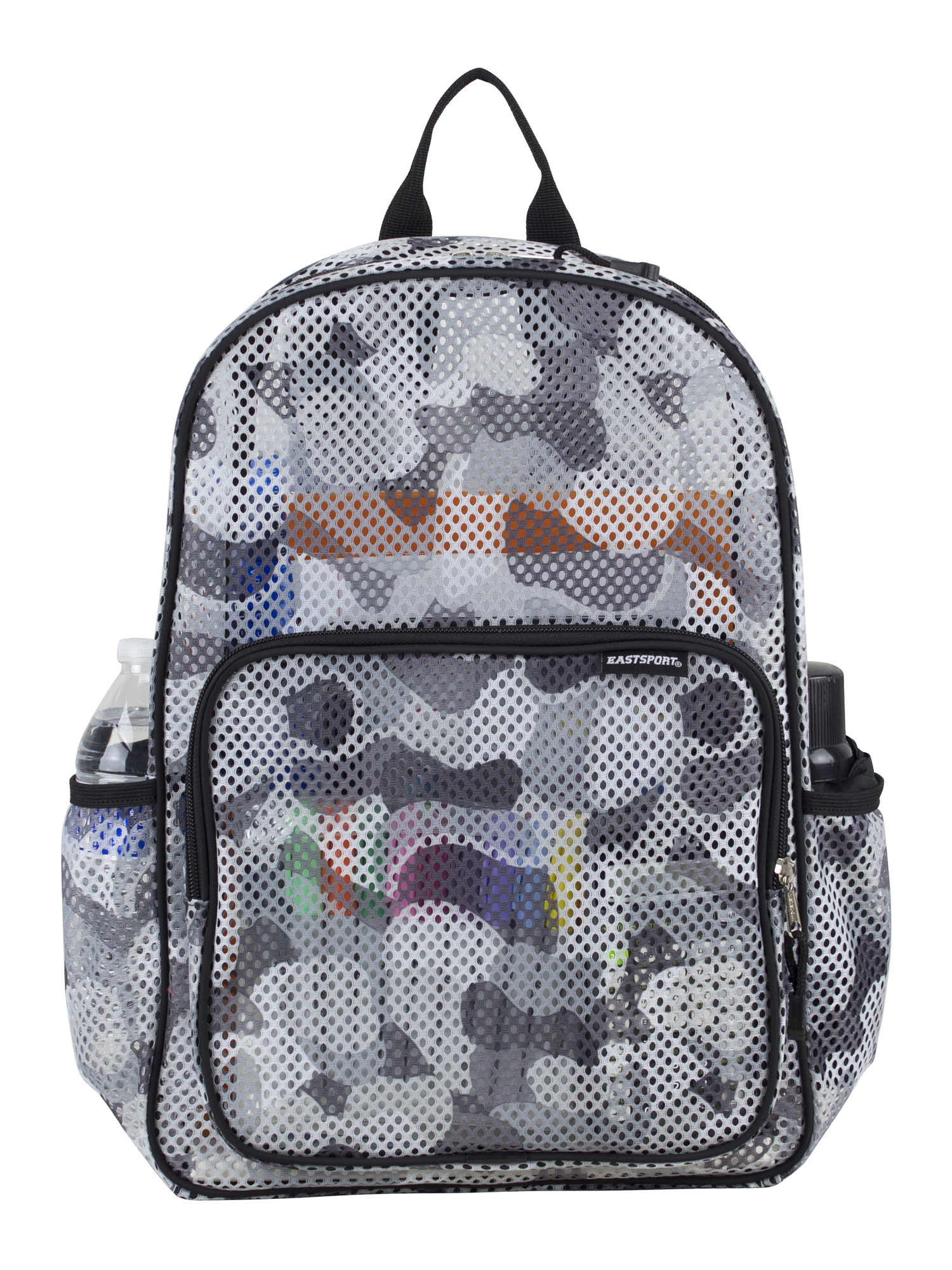 Eastsport Unisex Spirit Mesh Backpack, Grey Cartoon Camouflage Print - image 2 of 6
