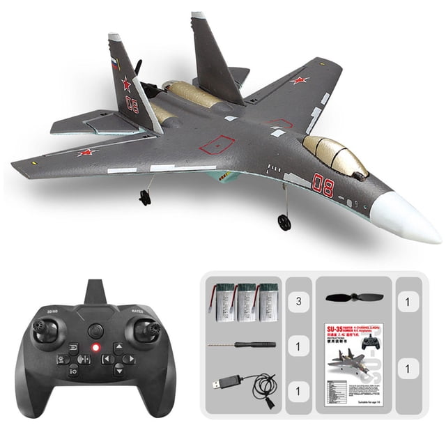 Avión de RC, Avión de de 6 Ejes, Mantenimiento de Altitud Profesional, Avión RC, Avión a Reacción con Control Remoto para Principiante 3batería CUTICAT Cuadricóptero plegable