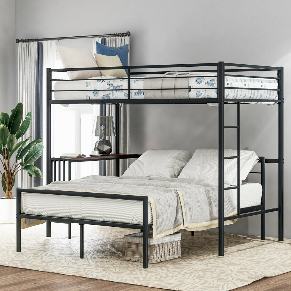 Triple Tree Wood Bunk Bed Adjustable, Twinoverfull, Black Walmart