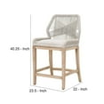 thumbnail image 5 of BenJara Counter Stool with Intricate Rope Woven Back, Gray, 5 of 5
