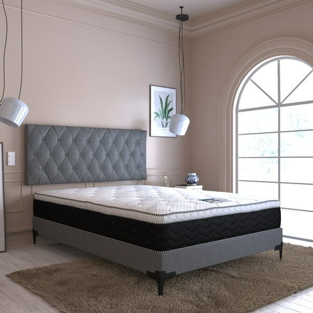 Paquete Colchon Queen Size Serta Luxe + 2 Almohadas + Box + Protector de Colchon + Juego de Sabanas + Complemento