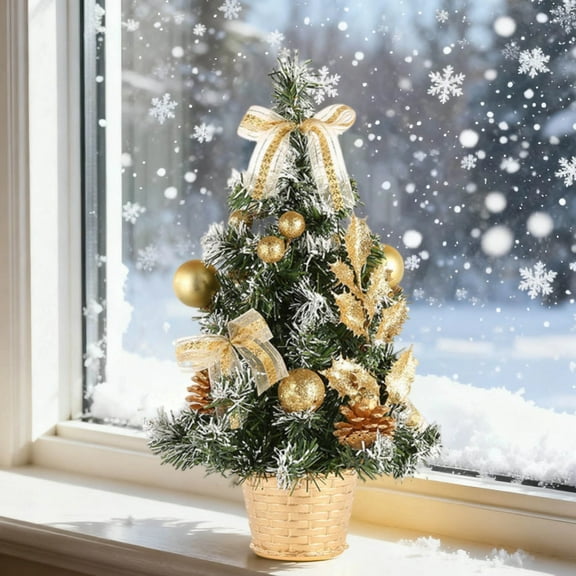 Mini Christmas Tree, 15.8 inch Christmas Tree, Artificial Christmas Tree, Small Xmas Tree for Table Desk Best Holiday Home Decorations