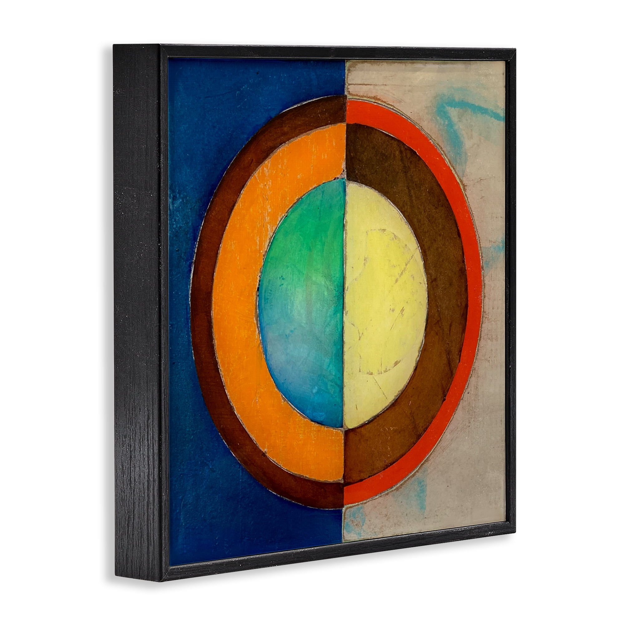 Stupell Industries Bright Vertical Circle Symmetry Black Framed Giclee Art, design by Matthew Finger