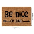thumbnail image 3 of 16x24 Inch Spring Front Door Mat Coir Summer Front Door Mat Summer Door Rug All-Season Waterproof Front Door Mat for Home Entrance, Outside Entry, Yard, Floor, Patio, Be nice OR LEAVE!, 3 of 5