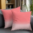thumbnail image 2 of Decorative Throw Pillow Covers 16x16 Inch Set of 2 Red Pink Ombre Home Decor Pillow Cases for Couch, Gradient Gradual Color Cushion Case for Living Room Bedroom Bed Car Chair, 2 of 9