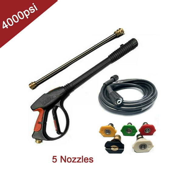ECUTEE 4000PSI High Pressure Washer Gun For Car Wash with 5 Nozzles   26ft Garden Hose
