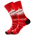 thumbnail image 2 of JINSIJU Christmas Adult Tube Socks Presents with Cartoon Pattern Vintage Style, 2 of 2