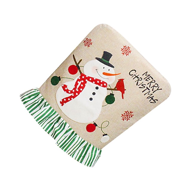 sweethay Cubierta de la silla de Navidad Diseño de la escena del hogar Adorno del festival Sillas de Navidad Decoraciones Suministros para Kits de decoración para fiestas Tipo 1