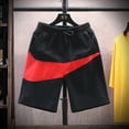 thumbnail image 1 of Pantalones cortos de playa de secado rápido para hombre, informales, hasta la rodilla, a la moda, deportivos, para correr, de chándal fino, de talla grande, M-4XL, Unisex Fivean unisex, 1 of 2
