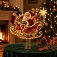 thumbnail image 5 of 3D Lighted Christmas Tree Topper Collection, Santa Sleigh Tree Topper, LED Warm White Twinkling Lights, Indoor Home Decor, Vintage Holiday Ornament, 5 of 7