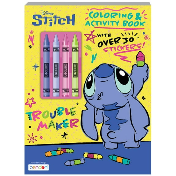 Disney Stitch Coloring & Activity Book W/ Crayons