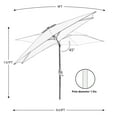 thumbnail image 2 of Autlaycil 3 pcs 9ft Outdoor Patio Umbrellas 5 Colors to Choose, with Tilt, Crank and Sturdy Ribs, 2 of 6