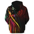 thumbnail image 3 of Men's Loose Printed Hooded Sweatshirt Men's Casual Fashion Sports Sweatshirt M Multicolor, 3 of 3