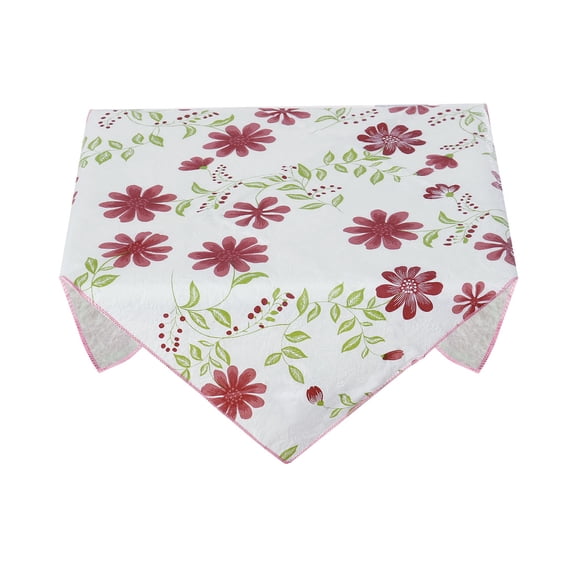 Waterproof Rectangular Tablecloth 24" x 24" Red Flower
