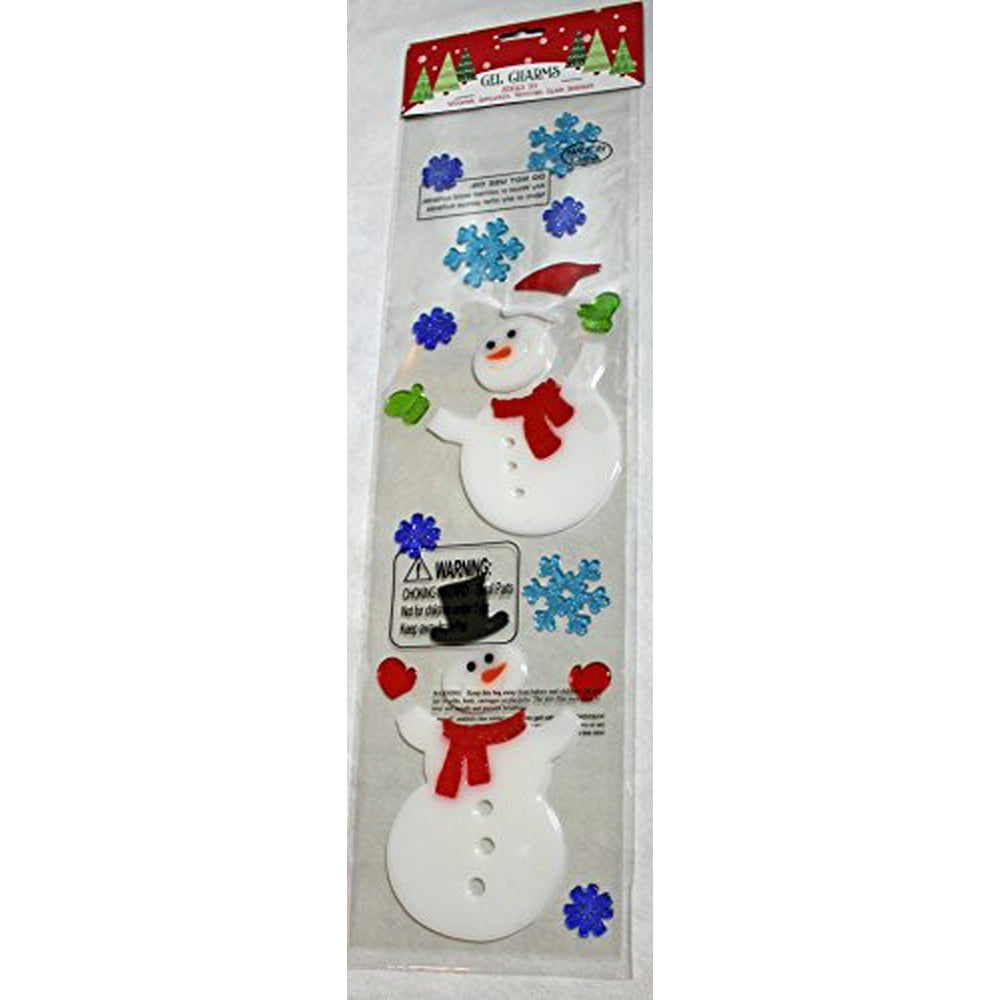 Nantucket Home Winter Christmas Gel Window Clings Large Set (Snowmen ...