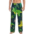thumbnail image 2 of Kdxio Dinosaurs and Flowers Print Men's Sleep Pajama Pant Lounge Pants with Pockets, 2 of 8