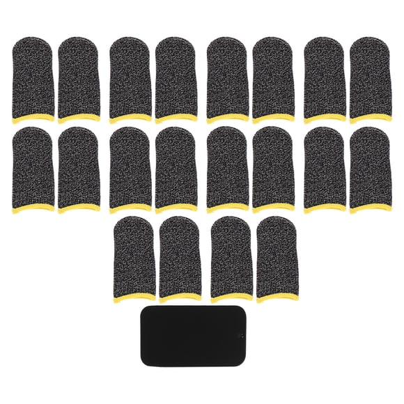 Shisuyan Phone Gaming Finger Sleeves Yellow Touchscreen Compatible 1 Set