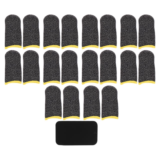 Shisuyan Phone Gaming Finger Sleeves Yellow Touchscreen Compatible 1 Set