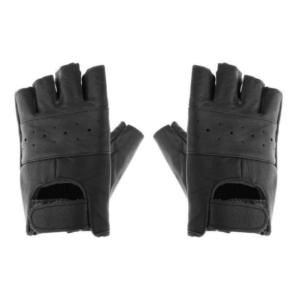 Guantes de material cuero Sin Para Hombre, Motocicleta, Conducción Premium, , Levantamiento De Pesas (negro)