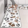 thumbnail image 2 of Kitchen Rugs Sets Of 2,Bulldog Dog and Footprints Anti Fatigue Kitchen Mat Rugs Non Slip Washable,Decorative Kitchen Floor Mats for Kitchen,Sink,Laundry,17"X47", 2 of 5