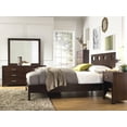 thumbnail image 2 of Ranshaw 5PC E King Platform Bed, Nightstand, Dresser, Mirror & Chest Set in Mocha Brown Mahogany, 2 of 6