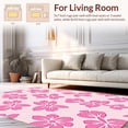 thumbnail image 2 of ODIKA 8'x10' Machine Washable Non-Slip Area Rug, Abstract Petal Cascade Contemporary Floor Covering High Traffic Rug, Pink, 377563, 2 of 7