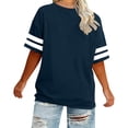 thumbnail image 4 of YgkuHd Women's Plus Size Round Neck Short Sleeved Spring/Summer Basic Shirt T-Shirt Top, 4 of 6