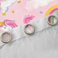 thumbnail image 4 of Feelyou Cartoon Unicorn Kids Blackout Curtains Set of 2 (52x84 Each), Cute Planet Stars Window Curtains, Rainbow Cloud Galaxy Curtains and Drapes, Living Room Curtains Decor, 4 of 6