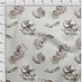 thumbnail image 3 of oneOone Cotton Poplin Dusty Gray Fabric Flower Watercolor Sewing Fabric By The Yard Printed Diy Clothing Sewing Supplies 56 Inch Wide, 3 of 4