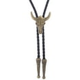 thumbnail image 2 of Sonducket Corbatas doradas para hombre Corbata de estilo occidental Bolo de moda ligera como regalo perfecto Ideal con cuerno en bolsas Paquete bronce Accesorios de disfraces bronce Sonducket AP004546-03, 2 of 6