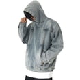 thumbnail image 4 of Turilly Hoodies Men Denim Hoodie Long Sleeve Casual Hooded Jacket With Front Pocket, 4 of 6