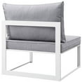 thumbnail image 3 of Modway Fortuna Modern Aluminum Outdoor Armless Chair in White/Gray, 3 of 3