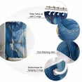thumbnail image 5 of 54x78 Inch Shower Curtain Decorative Navy Blue Marble Abstract Bathtub Bath Curtains Fabric Waterproof Bathroom Decor Modern Ink Painting Small Stall Shower Curtain Set with 12 Hooks, 5 of 6