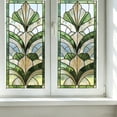 thumbnail image 5 of Vintage Geometric Glass Window Privacy Film, Glass Window Film for Bathroom & Front Door, Static Cling Decorative Window Stickers Day and Night Privacy Sun Heat Blocking,17.7"x39.4", 5 of 5