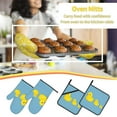 thumbnail image 5 of Naloa Cute Ducky Oven Mitts and Pot Holders 4 pcs Set, Cooking Baking Grilling Kitchen Oven Glove for Cooking, 5 of 6