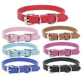 thumbnail image 5 of Conjunto de 5 piezas (negro), collar de cuero para perro M de 42*1,8 cm, collar ajustable con suave acolchado, de cuero acolchado para perros pequeños, medianos o grandes., 5 of 5