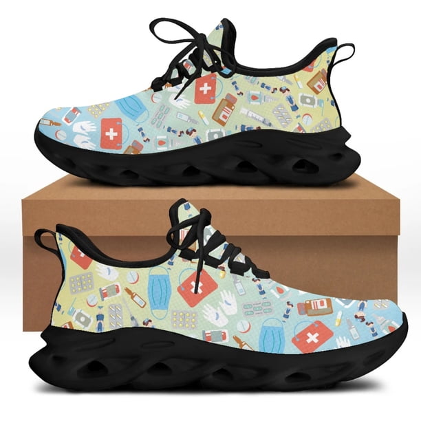 Yikeluo - Zapatillas deportivas personalizadas de lujo para mujer, con estampado personalizado, tallas grandes, planas, de malla, para niños, para la escuela, envío directo,