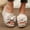Beige, variant on Women's Wedge Sandals with Bow Open Toe Mule Casual Summer Shoes Comfortable Slip On Platform Beach Footwear Black 8.5