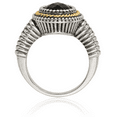 thumbnail image 3 of 925 Sterling Silver Vintage Cut Black Onyx Ring, 3 of 10