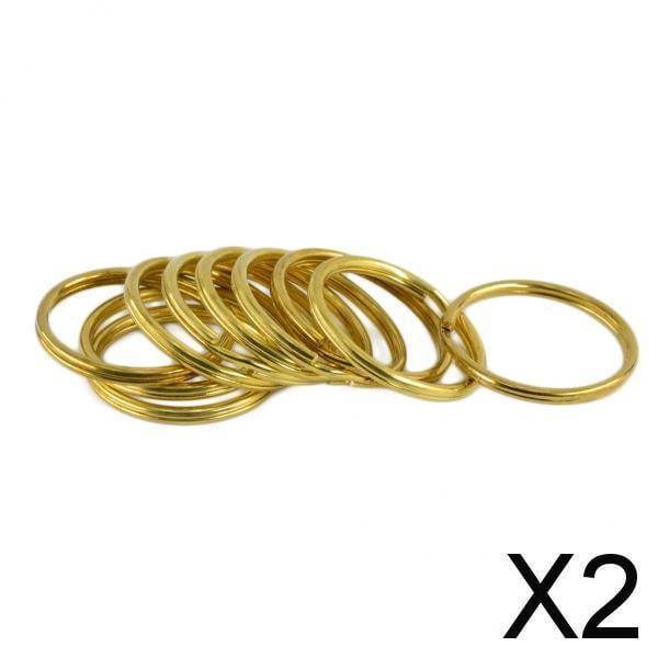 5x10 piezas doradas llave de metal de metal cadenas Accesorios de aro dividido 32 mm 2 piezas