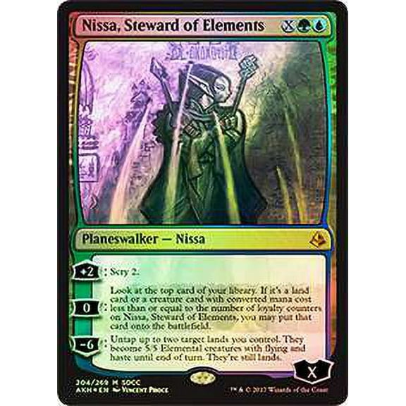 MtG Promo Cards Nissa, Steward of Elements (SDCC 2017)