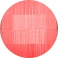 thumbnail image 1 of Ahgly Company Indoor Round Abstract Red Contemporary Area Rugs, 5' Round, 1 of 4