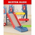 thumbnail image 4 of KORIMEFA 8-IN-1 Toddler Slide and Swing Set, Indoor Outdoor Playset for Kids Age 1-5, Bus-Themed Climber Slide, Swing, Wheel, 4 of 8